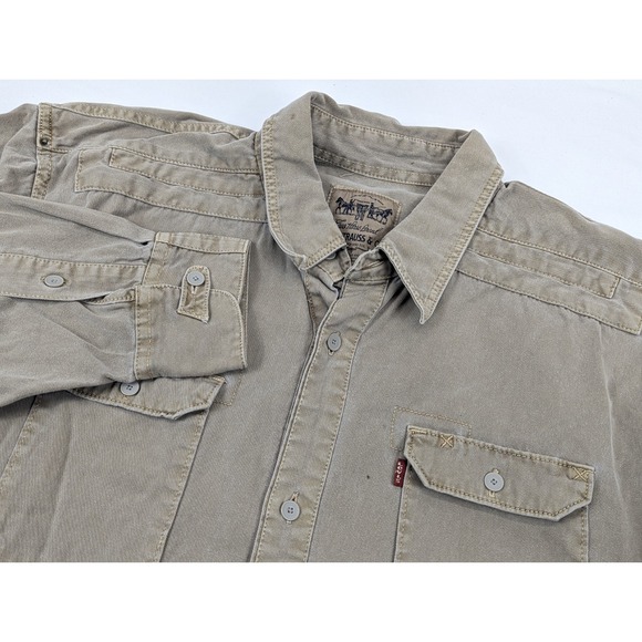 Levi's Other - Levis Mens XL Jacket Shirt Barn Chore Shacket Brown Heavy Weight Long Sleeve‎